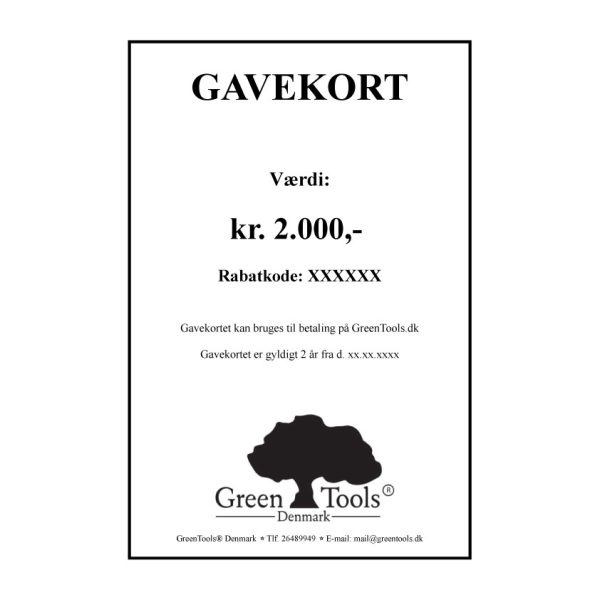 Gavekort kr. 2.000,-